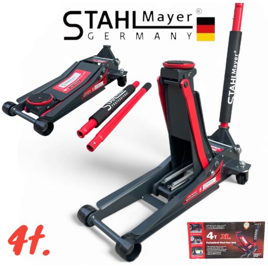 Нископрофилен Крик 4 тона Крокодил STAHLMAYER - XL  83-505мм с 2 помпи