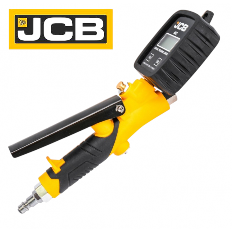 ПНЕВМАТИЧЕН ПИСТОЛЕТ ЗА ПОМПАНЕ НА ГУМИ С ДИГИТАЛЕН МАНОМЕТЪР LCD ДИСПЛЕЙ 0-14BAR JCB A612