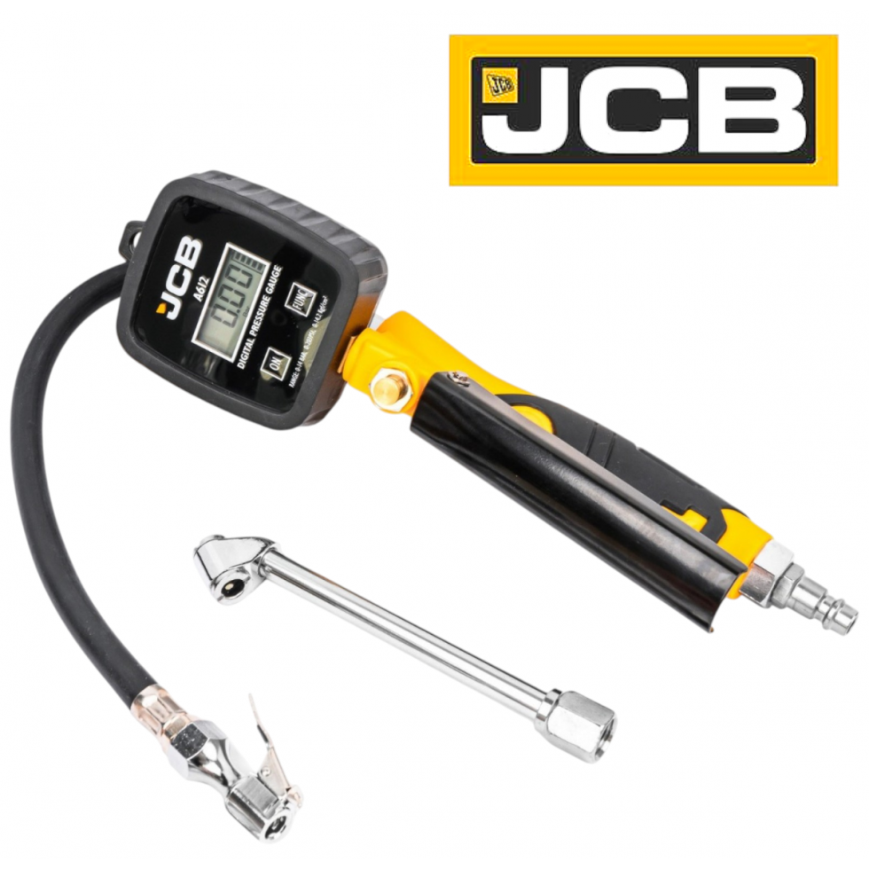ПНЕВМАТИЧЕН ПИСТОЛЕТ ЗА ПОМПАНЕ НА ГУМИ С ДИГИТАЛЕН МАНОМЕТЪР LCD ДИСПЛЕЙ 0-14BAR JCB A612