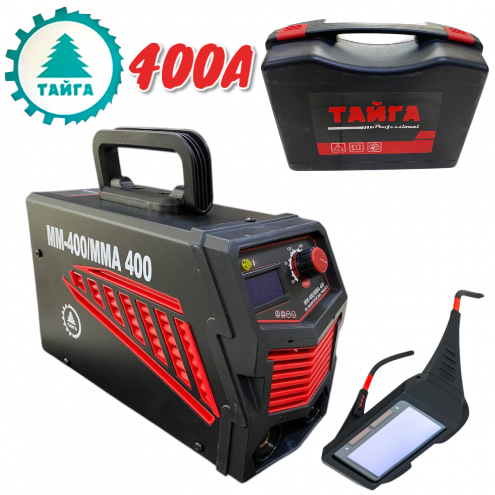 Инверторен Електрожен с Дисплей 400А в Куфар и Соларни Очила ТАЙГА Инверторен Електрожен с Дисплей 400А в Куфар и Соларни Очила ТАЙГА