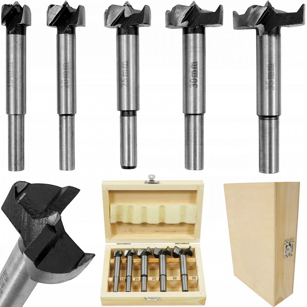 Комплект Фрезери за Дърво 15-35мм 5 броя 8мм VOREL by TOYA 22551 Комплект Фрезери за Дърво 15-35мм 5 броя 8мм VOREL by TOYA 22551