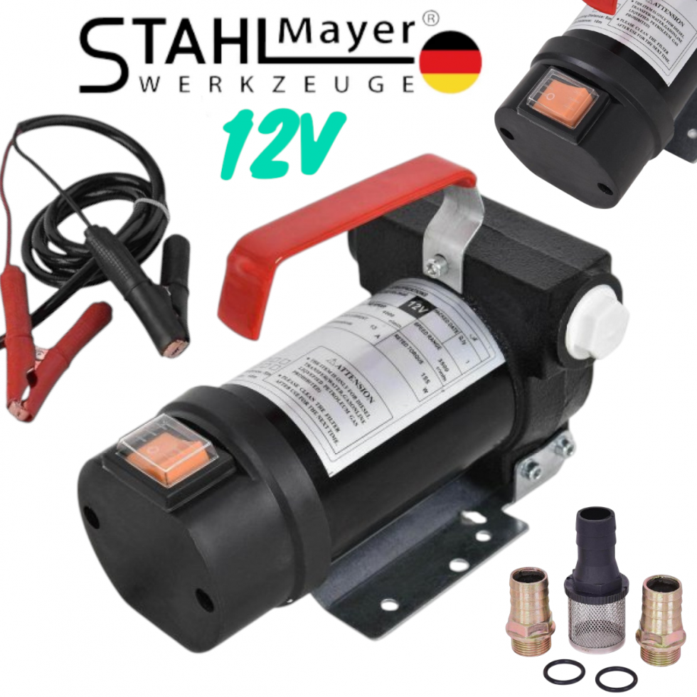 ПОМПА ЗА ГОРИВО ТРАНСФЕР НА ГОРИВО И МАСЛО 12V STAHLMAYER ПОМПА ЗА ГОРИВО ТРАНСФЕР НА ГОРИВО И МАСЛО 12V STAHLMAYER