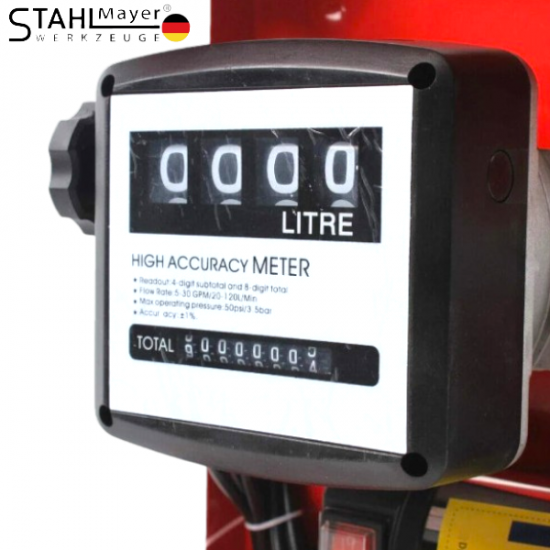 Електрическа Помпа за Източване на Гориво Бензиноколонка с Брояч 12V STAHLMAYER