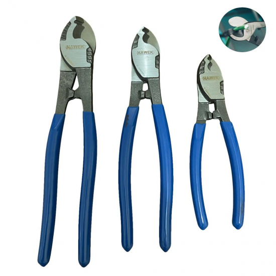 КОМПЛЕКТ КЛЕЩИ ЗА РЯЗАНЕ НА КАБЕЛ 3 БРОЯ – 6″ 8″ и 10″ HAWEK
