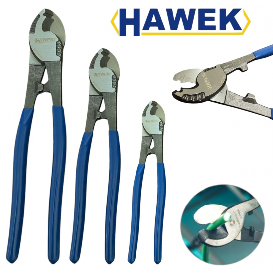 КОМПЛЕКТ КЛЕЩИ ЗА РЯЗАНЕ НА КАБЕЛ 3 БРОЯ – 6″ 8″ и 10″ HAWEK