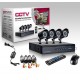 HD Система с 4 камери "CCTV" Пълен Комплект за видеона блюдение HD Система с 4 камери "CCTV" Пълен Комплект за видеона блюдение
