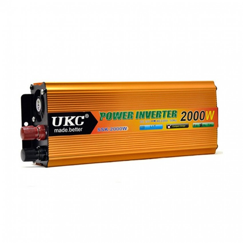 Инвертор на напрежение, UKC, 12V / 24V 220V, мощност 2000W Инвертор на напрежение, UKC, 12V / 24V 220V, мощност 2000W