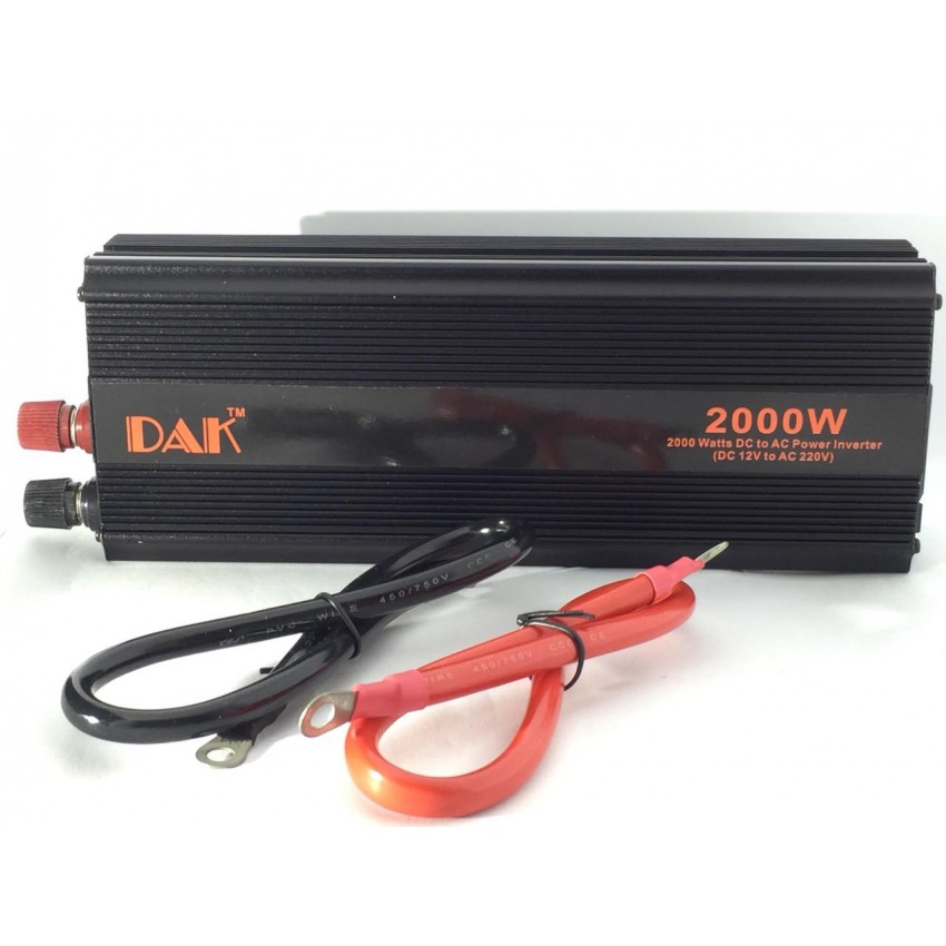 Инвертор на напрежение 2000w Dak за кола/камион 12V / 24V Инвертор на напрежение 2000w Dak за кола/камион 12V / 24V