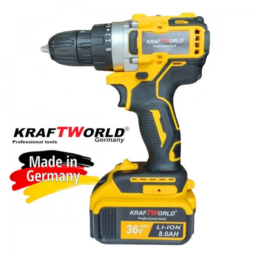 Акумулаторни Ударен Винтоверт и Безчетков Ъглошлайф KRAFT 36V 8Ah Акумулаторни Ударен Винтоверт и Безчетков Ъглошлайф KRAFT 36V 8Ah