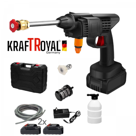 ВОДОСТРУЙКА Акумулаторна 36V 8,0AH KRAFTROYAL 22 бара 2 БАТЕРИИ