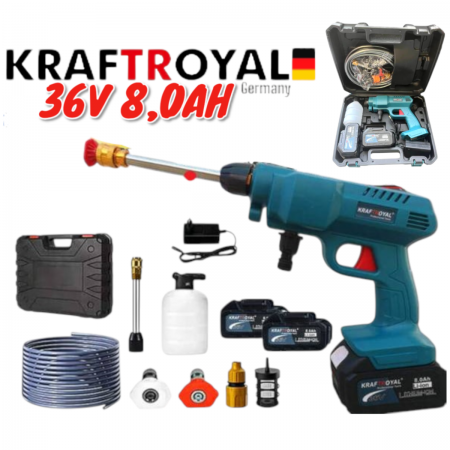 ВОДОСТРУЙКА Акумулаторна 25 бара, Батерия 36V KraftRoyal