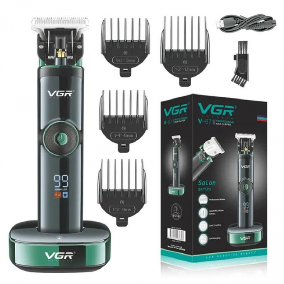 Машинка за Подстригване Тример за Коса и Брада Професионална VGR V-671