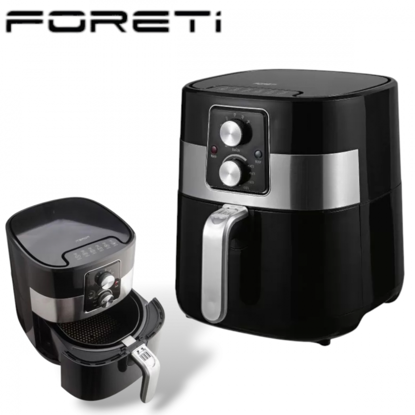 Фритюрник с Горещ Въздух FORETI Air Fryer AF350 0-200ºC 1300W Таймер Автоматично Изключване Фритюрник с Горещ Въздух FORETI Air Fryer AF350 0-200ºC 1300W Таймер Автоматично Изключване