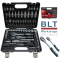 Гедоре 108 части 1/4“ &  3/8“  BLT Werkzeuge Комплект Инструменти в Куфар с 2 броя Тресчотки Накрайници и Вложки Гедоре