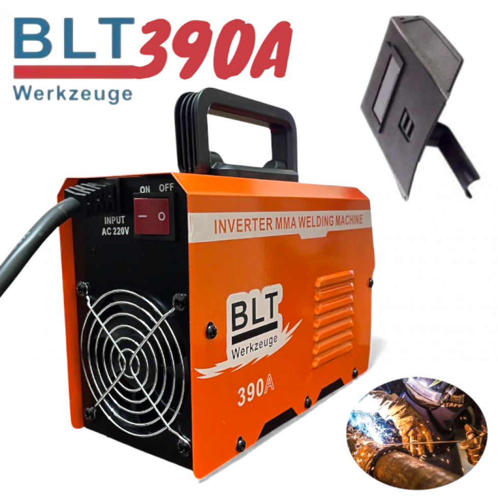 Инверторен Електрожен с Дисплей BLT Werkzeuge 390A Маска Четки и Чукчета