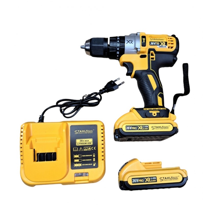 Ударен Винтоверт STAHLMAYER XR PRO 36V,8Ah с 2 батерии Ударен Винтоверт STAHLMAYER XR PRO 36V,8Ah с 2 батерии