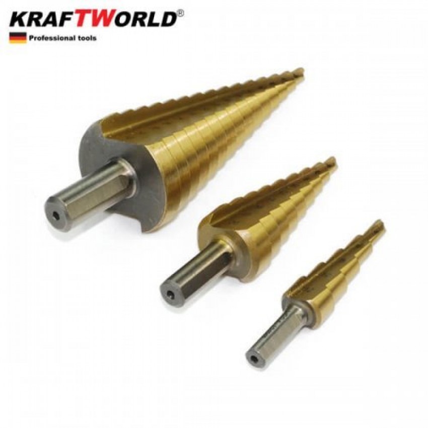 конусни свредла стъпаловидни Kraft 4-32, 4-20, 4-12 бургии конусни свредла стъпаловидни Kraft 4-32, 4-20, 4-12 бургии