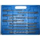 Комплект SDS Plus свредла и шила за перфоратор къртач бормашина Silverline, куфар, 15 бр. Комплект SDS Plus свредла и шила за перфоратор къртач бормашина Silverline, куфар, 15 бр.