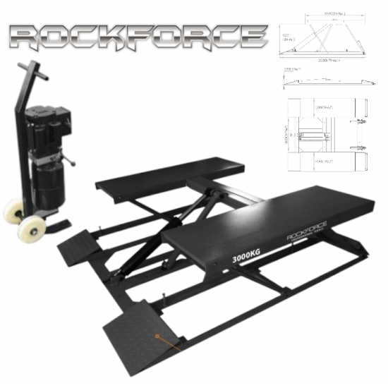 МОНОФАЗЕН НОЖИЧЕН ПОДЕМНИК ROCKFORCE 3 ТОНА H30M ПРОФЕСИОНАЛЕН ПОДЕМНИК